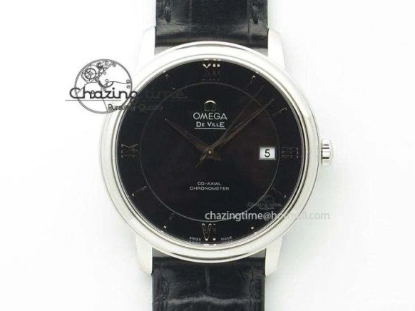 1230 QuickDry De Ville Chronograph RG OMF 1:1 Best Edition Blue Dial On Blue Leather Strap A 8107